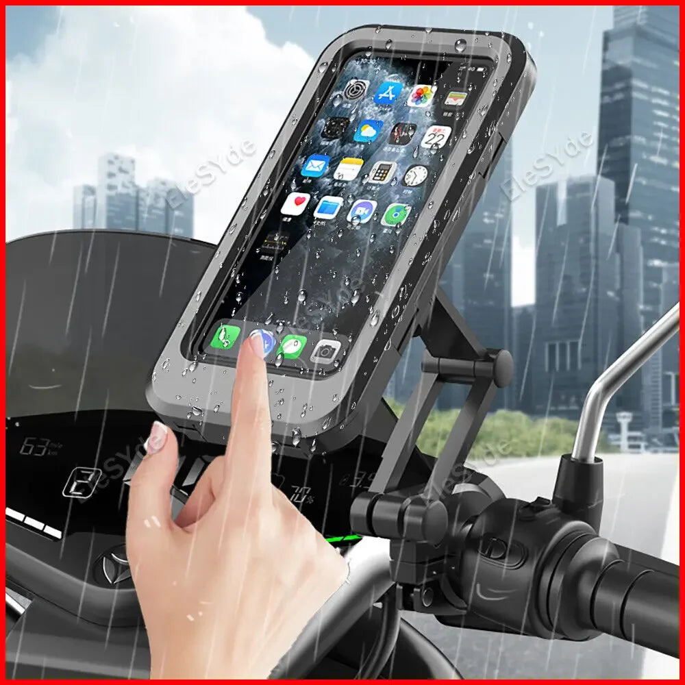 360° Waterproof Magnetic Phone Mount — Universal Bike & Motorcycle Holder for Phones up to 6.7"