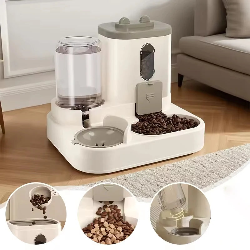 Large-Capacity Automatic Pet Food & Water Dispenser