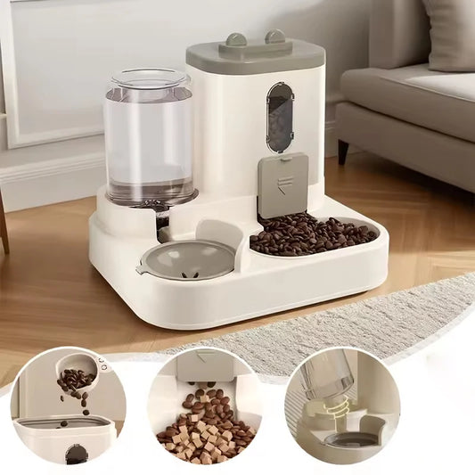 Large-Capacity Automatic Pet Food & Water Dispenser