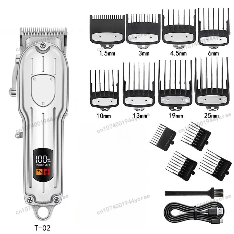 Professional Hair Clipper & Trimmer Set — Cordless, Wet & Dry, Perfect Gift for Men