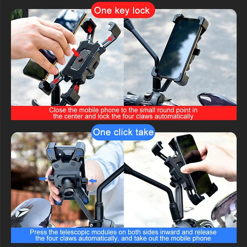 360° Rotating Bike & Motorcycle Phone Mount — Universal Anti-Slip Handlebar Holder