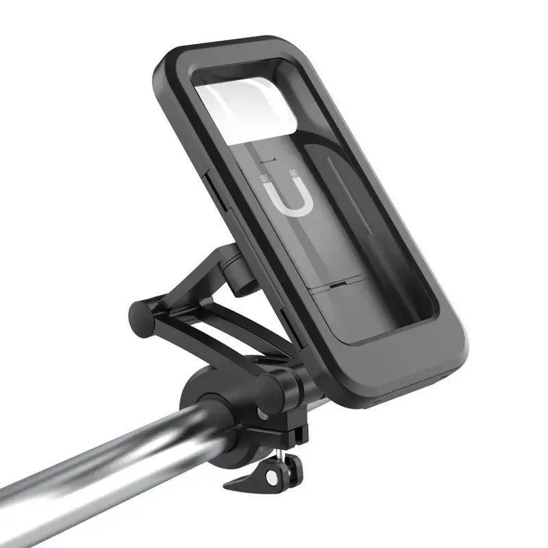 Motorcycle & Bike Magnetic Phone Mount — 360° Waterproof Holder for All Smartphones up to 6.7"