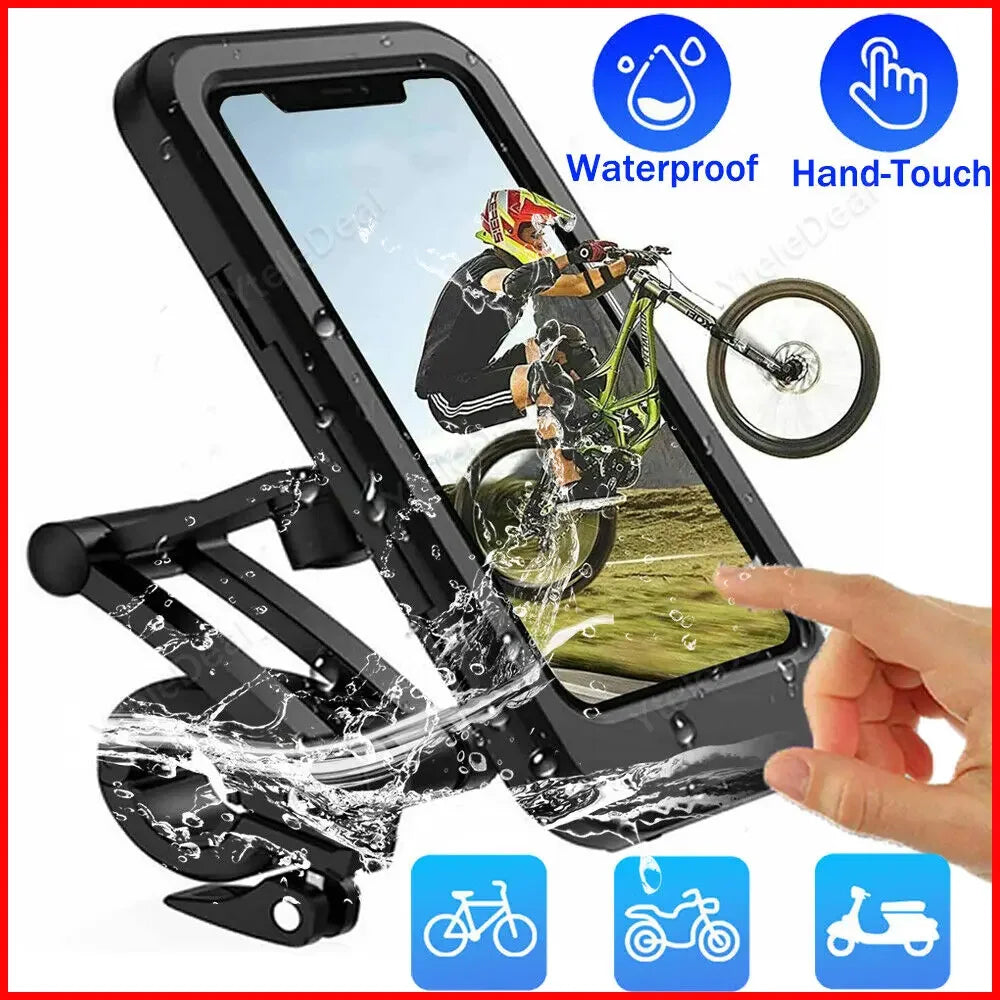360° Waterproof Magnetic Phone Mount — Universal Bike & Motorcycle Holder for Phones up to 6.7"