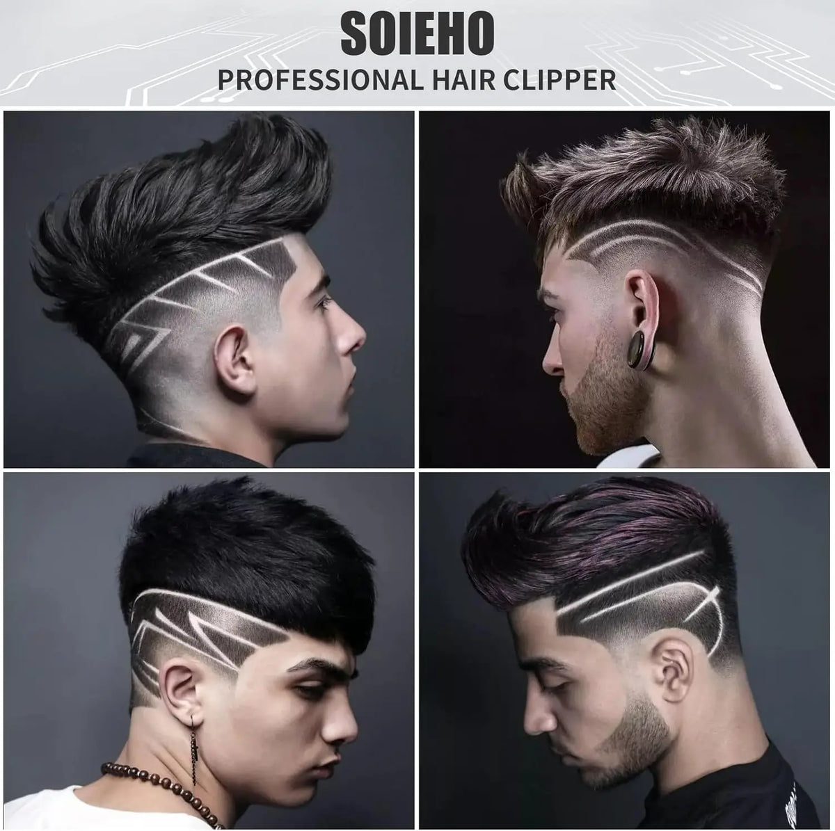 Professional Hair Clipper & Trimmer Set — Cordless, Wet & Dry, Perfect Gift for Men