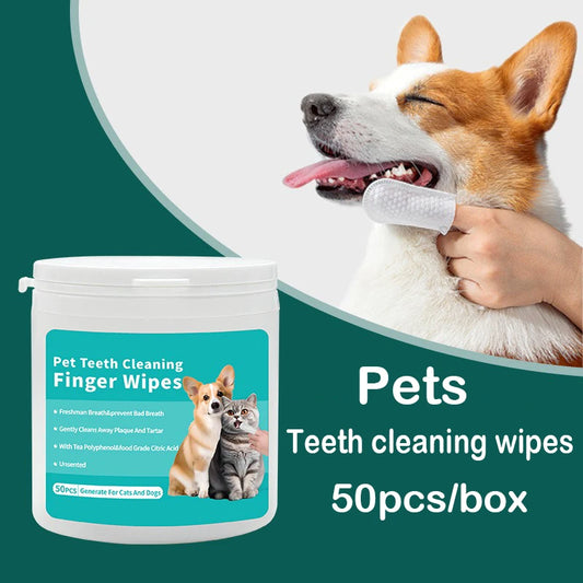 Dog & Cat Finger Toothbrush Wipes