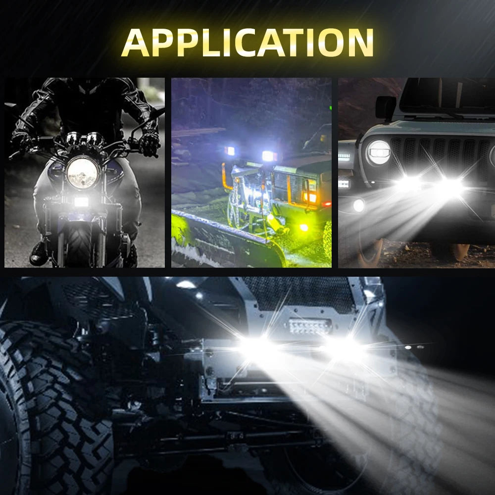 7" LED Work Lights — 50,000LM Spot Flood Combo | IP68 Waterproof Off-Road Lights for Truck, Jeep, ATV, UTV & 4x4 | 12V-60V