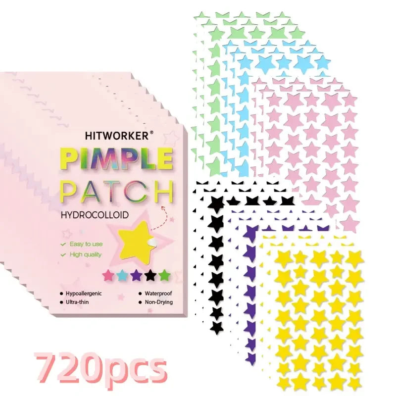 Star-Shaped Hydrocolloid Pimple Patches (240 Pack)