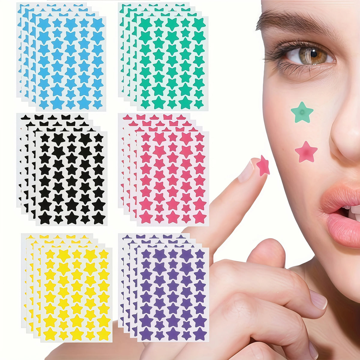 Star-Shaped Hydrocolloid Pimple Patches (240 Pack)