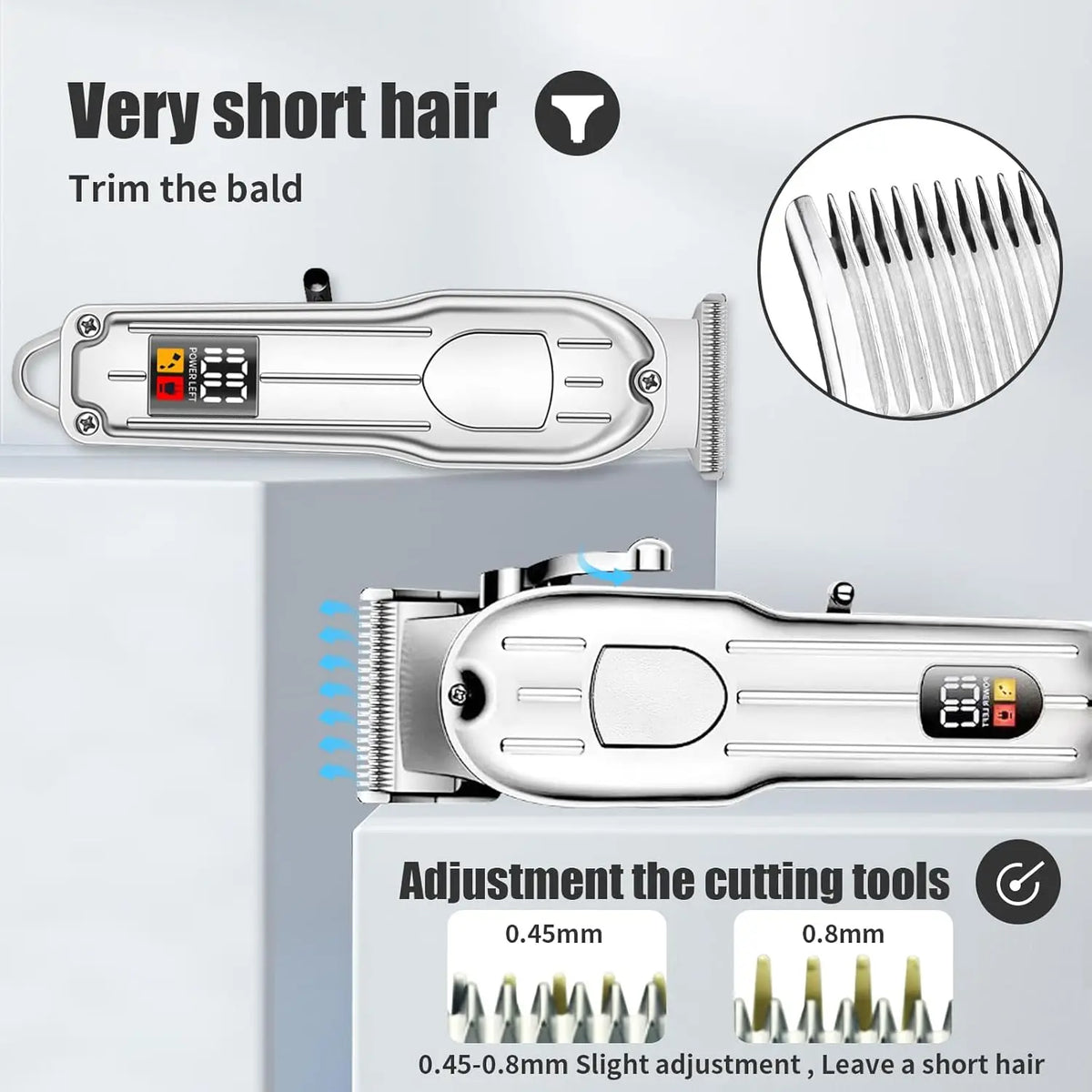 Professional Hair Clipper & Trimmer Set — Cordless, Wet & Dry, Perfect Gift for Men