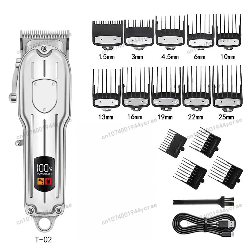 Professional Hair Clipper & Trimmer Set — Cordless, Wet & Dry, Perfect Gift for Men